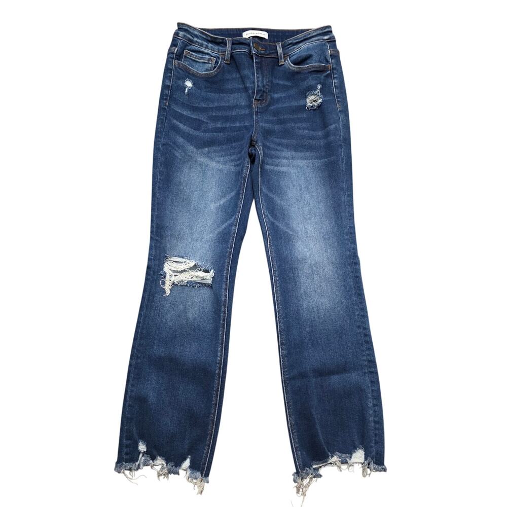 Flying Monkey Mid Rise Ankle Blue Shower Wash Jeans Size 29
